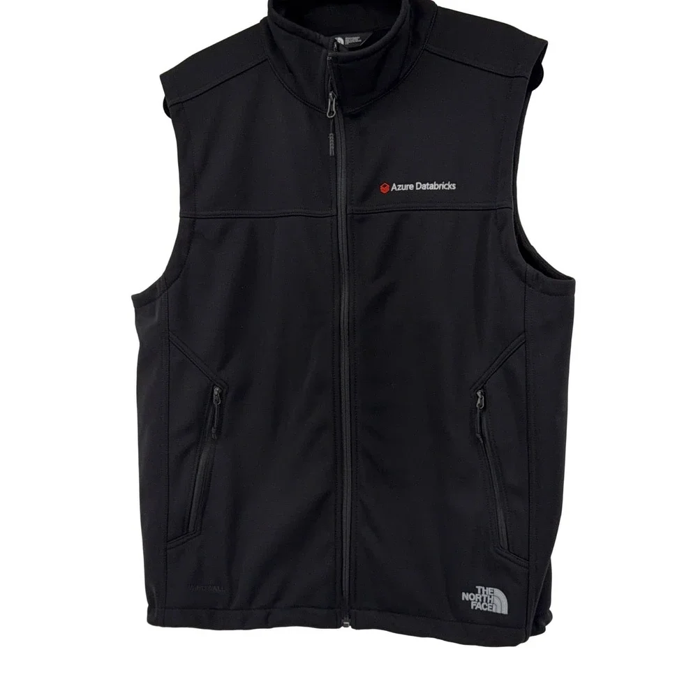 The North Face Windwall Softshell Vest Men's L Black Full Zip Lightweight